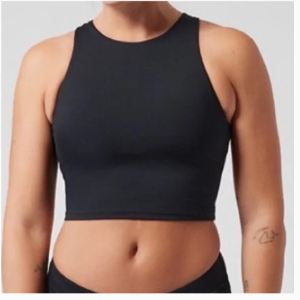Athleta Black Conscious Crop Sports Bra (803)